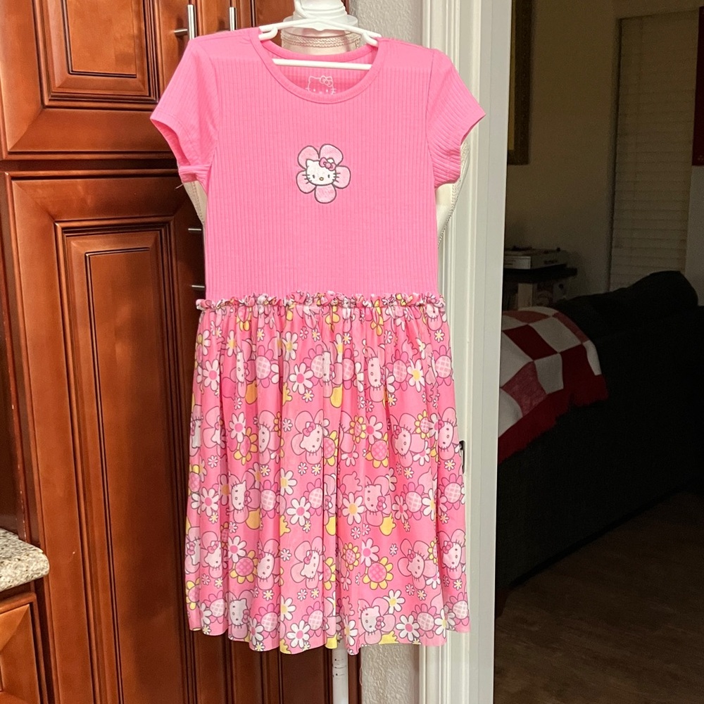 Hello Kitty by Sanrio Charming Pink Floral Kids Dress